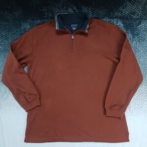 Arrow Reddish brown Quarter Zip Sweatshirt Long Sleeves Men's Size‎ Large